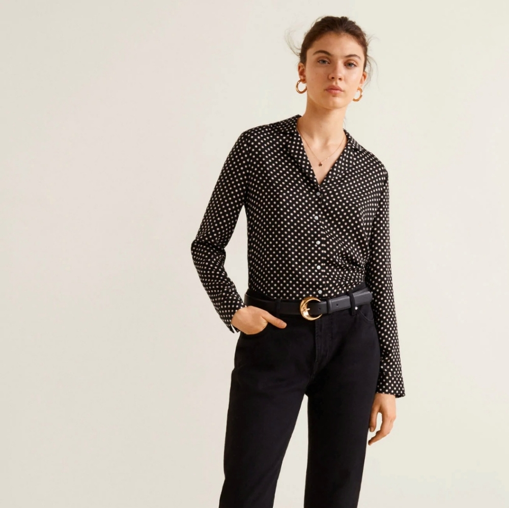 Black button-up shirt